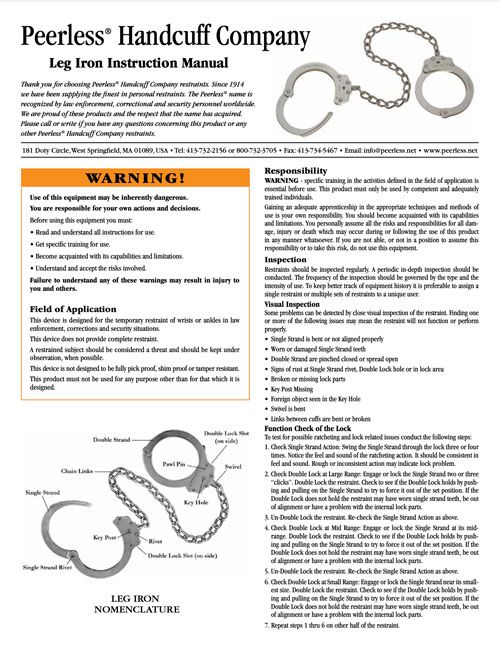 Leg Iron Manual Pdf